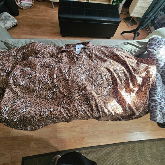Yours | Plus Size - Brown Animal Print Oversized Fit Shirt - NWT - Picture 7 of 15